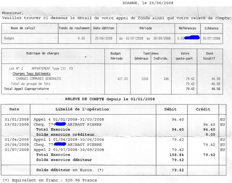 frais de copropriété en baisse