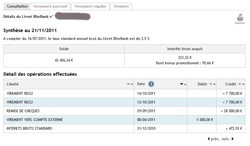 zetrader solde livret bforbank 20 novembre 2011