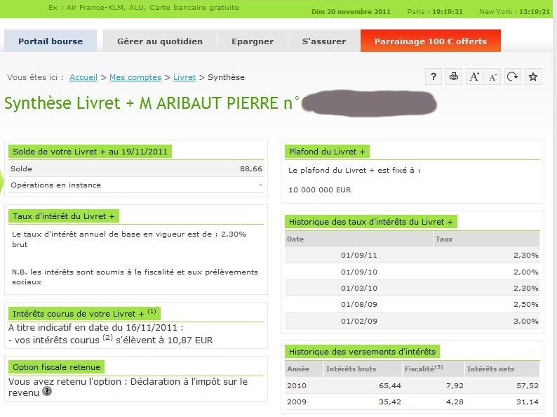 zetrader solde livret plus fortuneo 20 novembre 2011